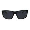 thumbnail image 1 of Locs Mens Oversize Warp Cholo Gangster Plastic Sunglasses Matte Black Green, 1 of 4
