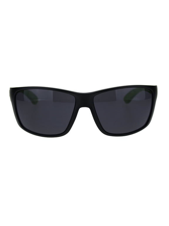 Locs Mens Oversize Warp Cholo Gangster Plastic Sunglasses Matte Black Green