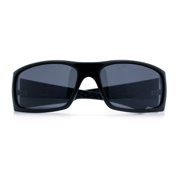Locs Mens Skull Arm Thick Temple Wrap Biker Gangster Sunglasses Shiny Black
