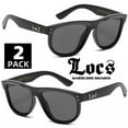 thumbnail image 1 of Locs Oversize Glasses Men Dark Lens Biker Large Black OG Sunglasses, 1 of 4