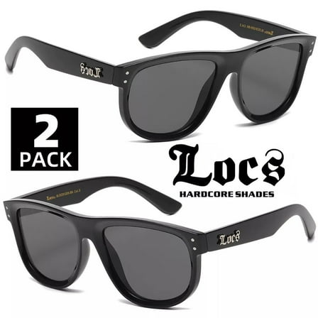 Locs Oversize Glasses Men Dark Lens Biker Large Black OG Sunglasses