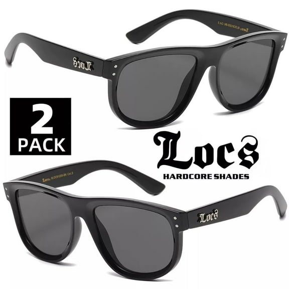 Locs Oversize Glasses Men Dark Lens Biker Large Black OG Sunglasses