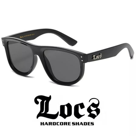 Locs Oversize Glasses Men Dark Lens Biker Large Black OG Sunglasses