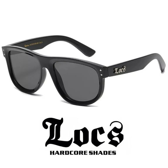 Locs Oversize Glasses Men Dark Lens Biker Large Black OG Sunglasses