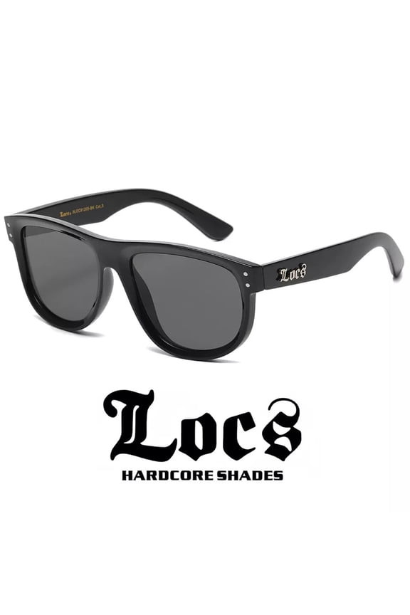Locs Oversize Glasses Men Dark Lens Biker Large Black OG Sunglasses
