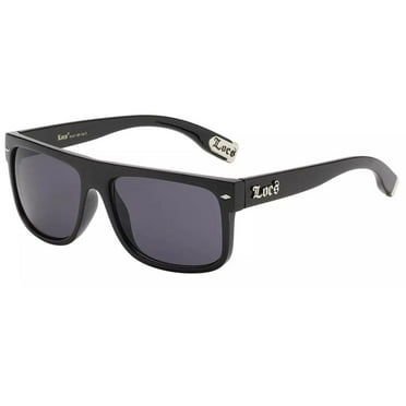 Locs Oversize Glasses Men Dark Lens Flat Top Large Black OG Sunglasses