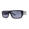thumbnail image 1 of Locs Oversize Squared Rectangle Thick Arm Hardcore Cholo Sunglasses All Black, 1 of 4