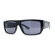 Locs Oversize Squared Rectangle Thick Arm Hardcore Cholo Sunglasses All Black