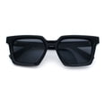 thumbnail image 1 of Locs Retro Beveled Frame Horn Rim Rectangle Gangster Sunglasses Black Burgundy - Black, 1 of 7