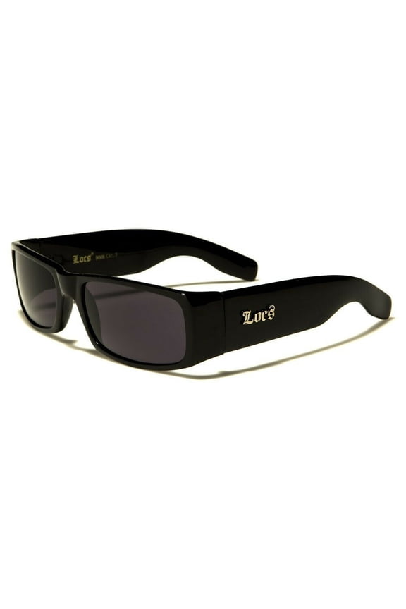 Slim Rectangular Black Wrap Around Classic Sport Sunglasses