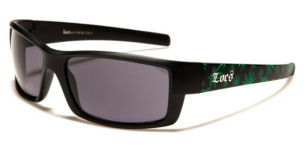 Locs Square Wrap Sunglasses – Matte Black USA Flag & Skulls Print, UV Protection