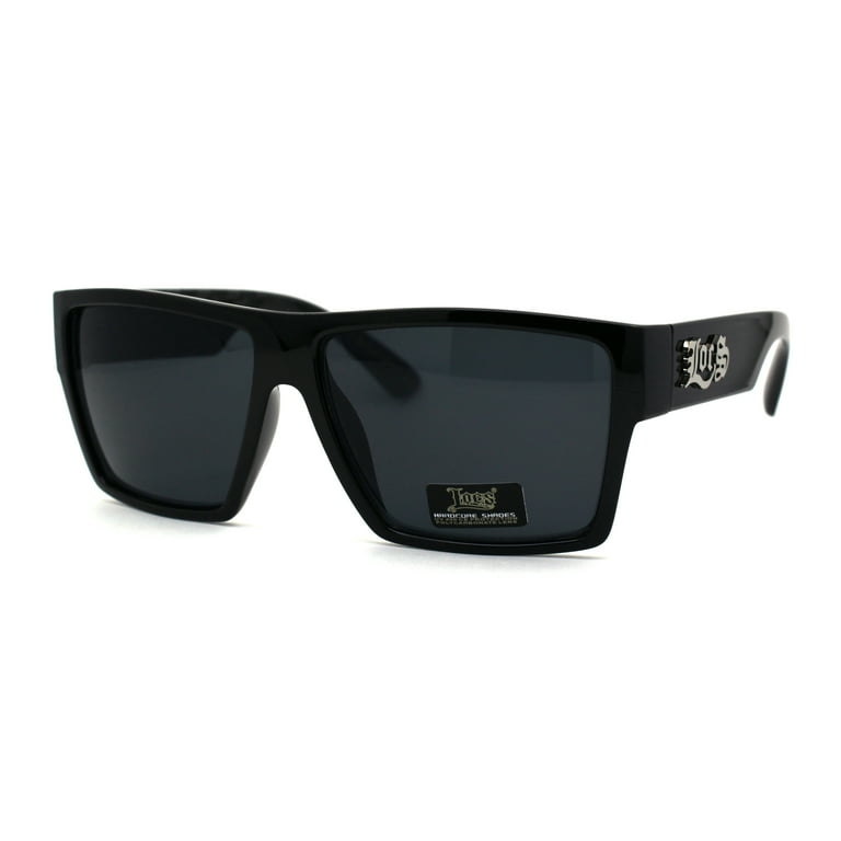 cholos ネックレス　cholos Locs Squared Rectangular Cholo Gangster All Black Sunglasses