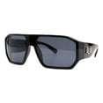 thumbnail image 1 of Locs Sunglasses Men's Shiny Black Geometric Square Gangster Hip Hop UV 400, 1 of 4