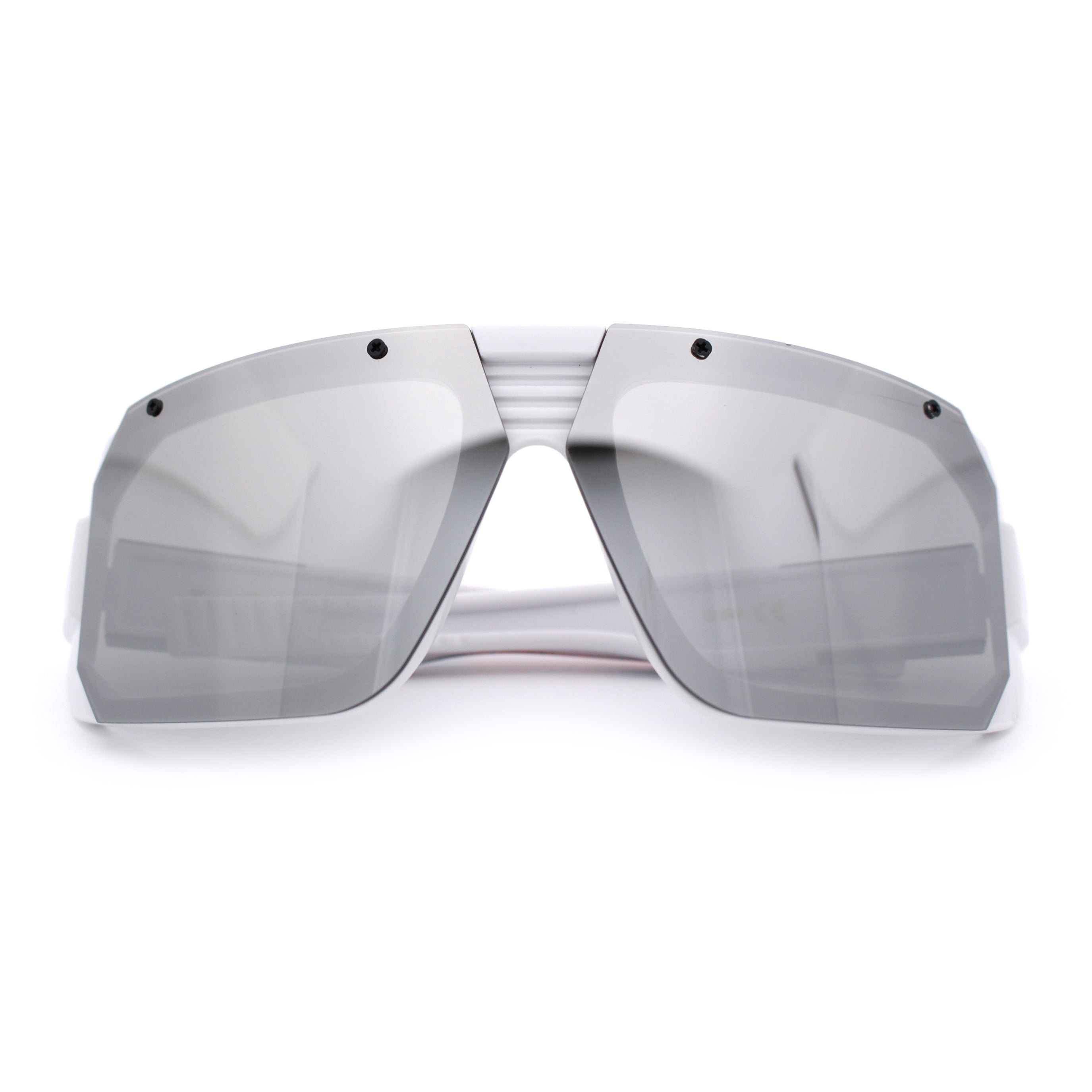 Locs Oversize Wrap Around Men's Biker Sunglasses - 100% UV400 Protection, Retro 90s Style