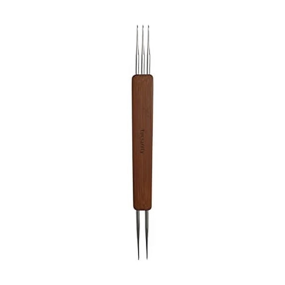 Locsanity Bamboo Crochet Hook Set for Dreadlocks, Dual-Ended Loc Tool for Beginners, 1 Count