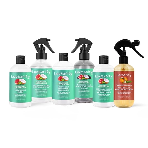 Locsanity Grapefruit Coconut Lime Loc Care Bundle for Locs, Dreadlocks, Sisterlocks & Microlocks, 6 Count