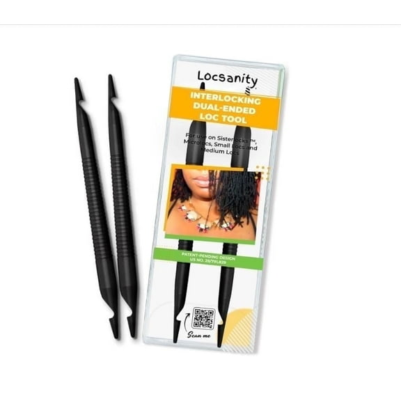 Locsanity Interlocking Dual-Ended Dreadlock Loc Tool (Metal) Interlocking Tool for Locs & Loc Maintenance