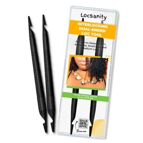 Locsanity Interlocking Dual-Ended Dreadlock Tool for Sisterlocks, Microlocks, Small & Medium Locs
