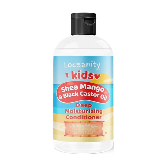 Locsanity Kids Shea Mango & Black Castor Oil Deep Moisturizing Hair Conditioner for Everyday Use