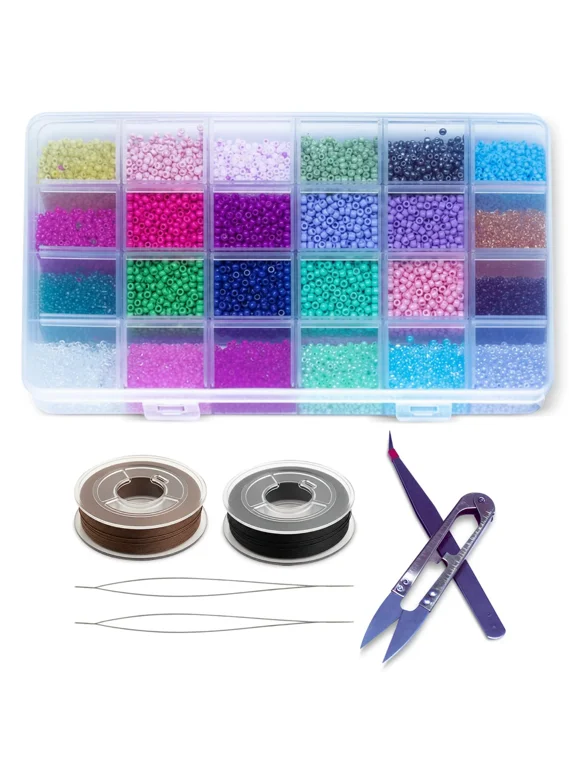 No Damage Locsanity Rainbow 6000-Piece Hair Accessory Set with Hair Side Comb