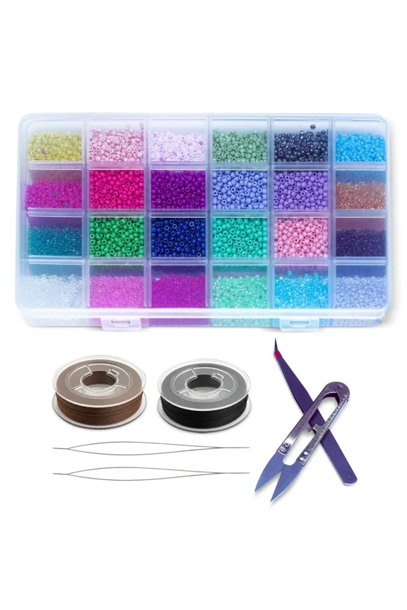 No Damage Locsanity Rainbow 6000-Piece Hair Accessory Set with Hair Side Comb