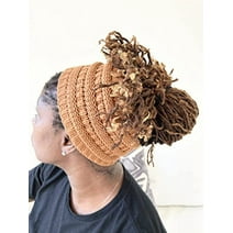 Locsanity Satin Lined Knit Winter Headband Beanie - Dreadlocks, Locs, Sisterlocks, Loose Natural Hair (White)