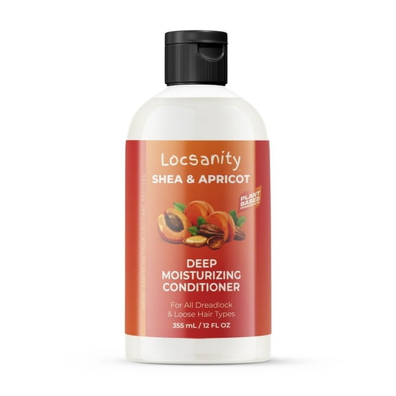 Locsanity Shea & Apricot Deep Moisturizing Conditioner Nourishing Hydration for Dry, Curly & Natural Hair, 12 oz