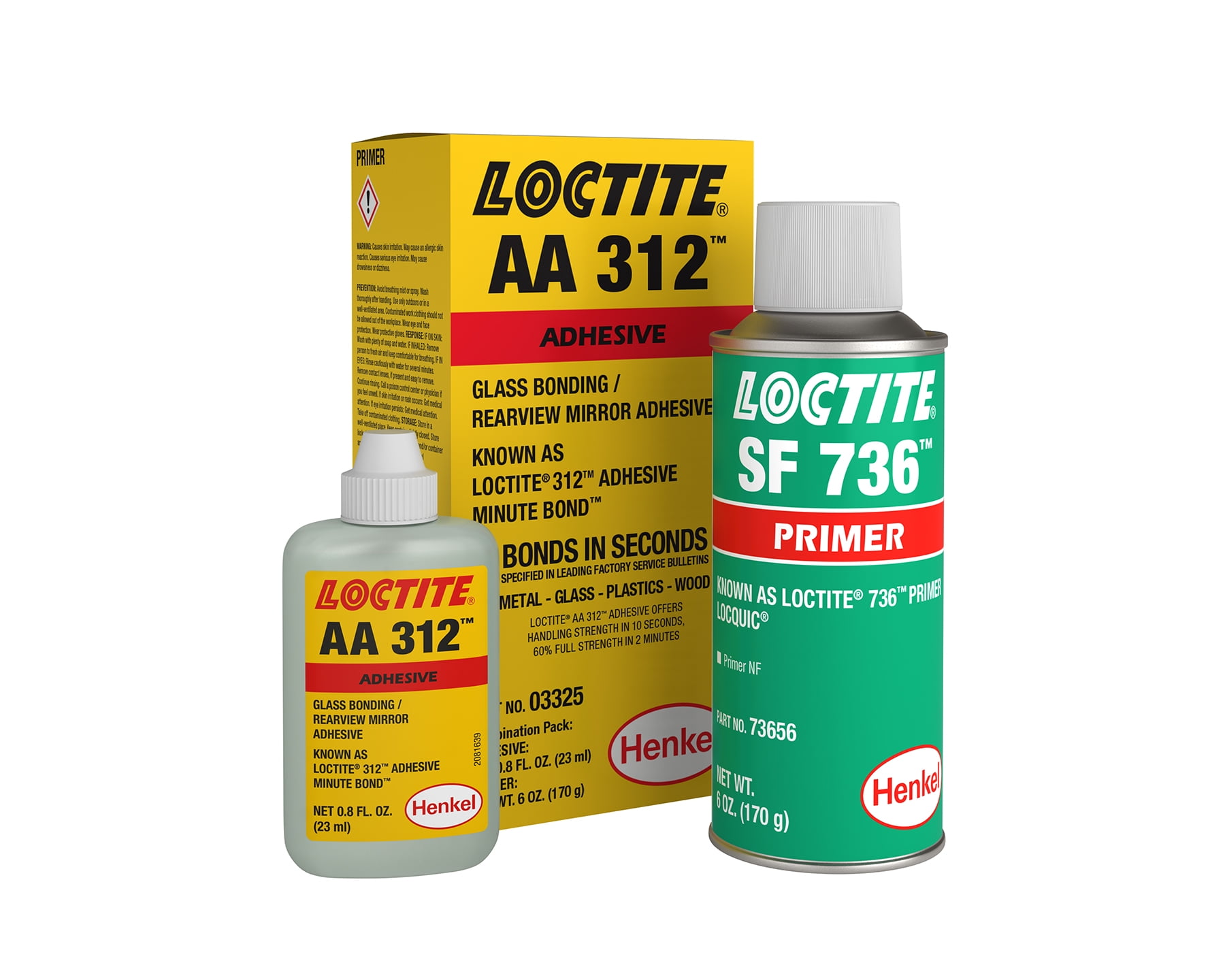 Loctite 03325 Rearview Mirror Adhesive Kit, 24 Milliliter