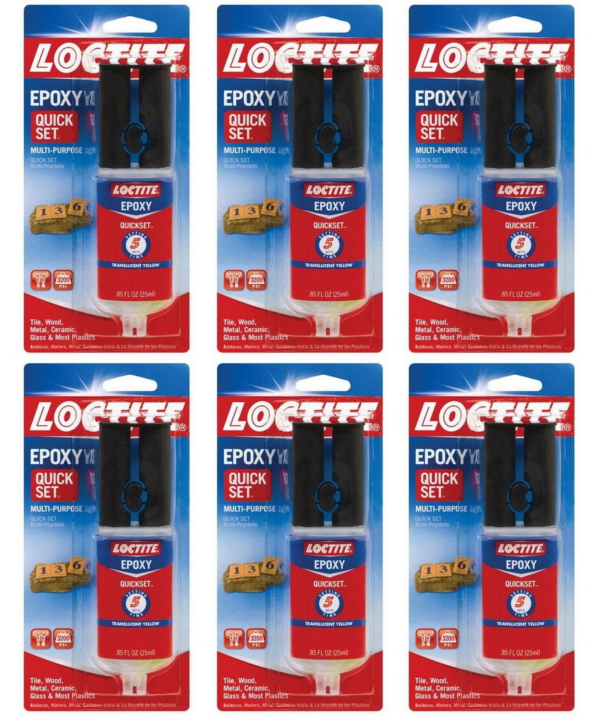 Loctite 1395391 Quick Set Epoxy Set of 6, Instant Mix Bonding