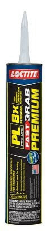 Henkel Loctite 1417170 Fast Grab Polyurethane Construction Adhesive, 10-oz. Cartridge - Quantity 12 — Standard US Plumbing Rough-In, Drop-In Replacement