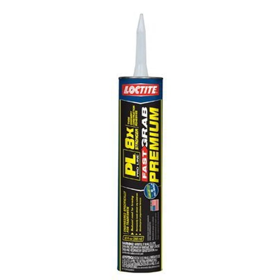 Loctite 1417170 Fast Grab Polyurethane Construction Adhesive, 10-oz. Cartridge - Quantity 12