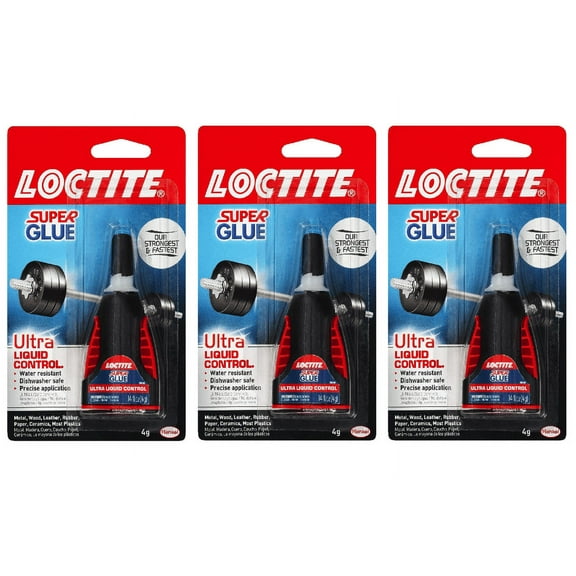 Loctite 1647358 Ultra Liquid Control Super Glue 4 Gram (3 Pack)