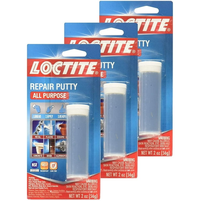 Loctite 1999131 All Purpose Repair Putty, 2 Ounces 3 Pack