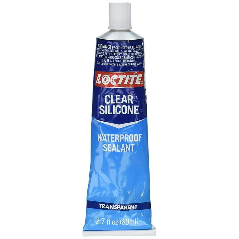 Loctite Clear Silicone Waterproof Sealant 2.7-Ounce Tube (908570), 2 Pack