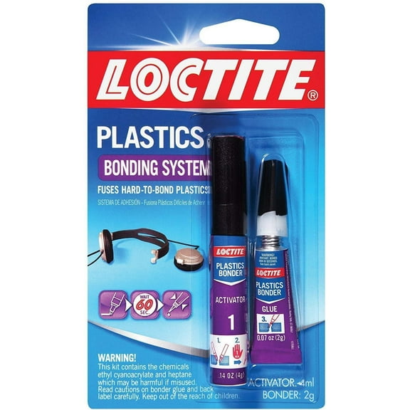 Loctite 2 Gram Super Glue, Plastic Bonder, Clear, 6 Pack
