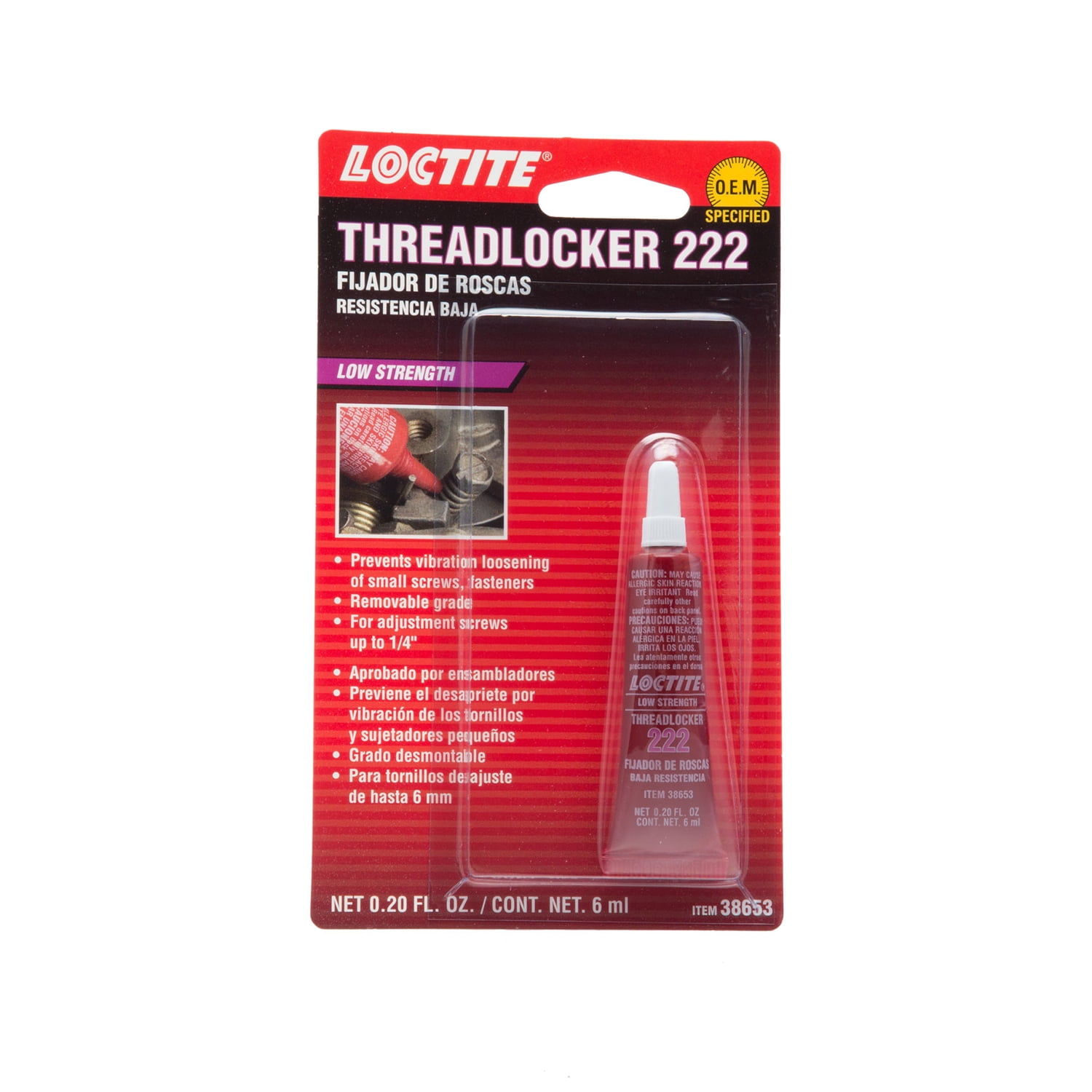 Item # 442-21463, Loctite 222 Low Strength Threadlocker 10 ml Bottle On SC  Fastening Systems