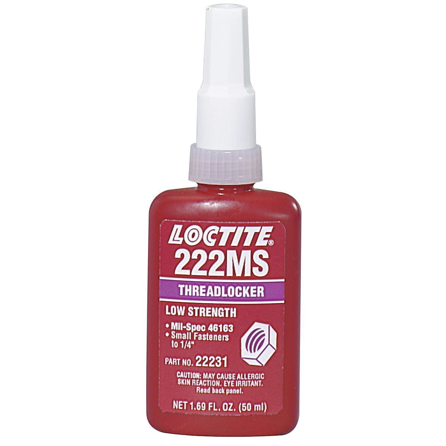 Loctite 222 50 ml purple anaerobic adhesive for metal screw threads, low  strength, easy disassembly, also for adjusting screws, prevents  self-loosening, ease disassembly with hand tools, P1 NSF approved