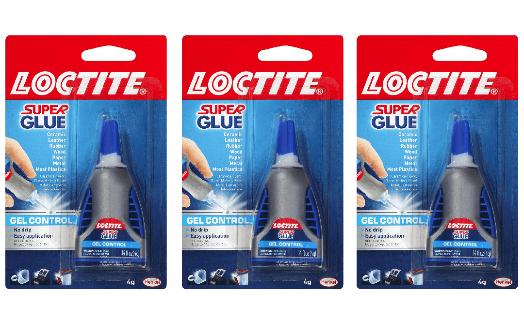 Loctite 234790 Super Glue Gel Control, 4-Gram Bottle (3 Pack