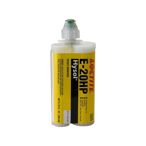 Loctite 237108 Off White E20HP Hysol Epoxy Structural Adhesive, Fast Setting, 200 mL, 6.76 fl. oz., Dual Sided Cartridge