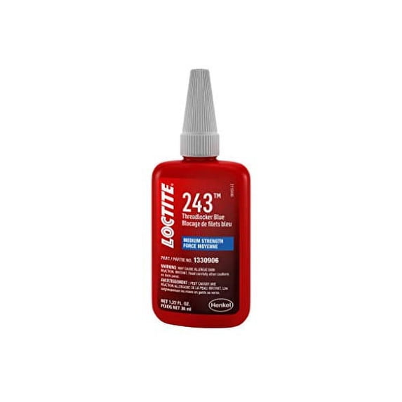 Loctite 243 Blue Medium Strength Hardware Adhesive 0.5 fl. oz. for Active and Passive Metals