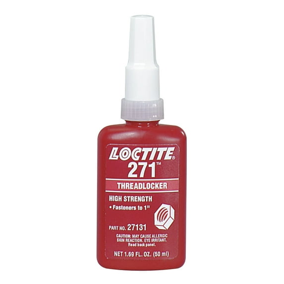 Loctite 271 Series High-Strength Threadlocker, Red Liquid, 50mL Bottle 135381