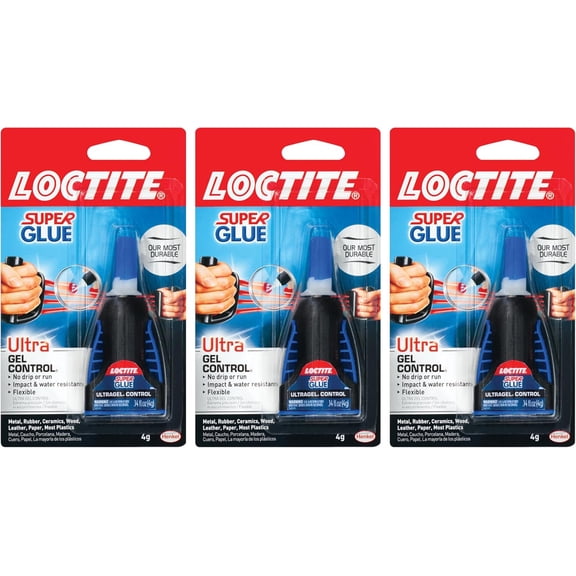 Loctite 4g Ultra Gel Control Super Glue Bottle (3 Pack)