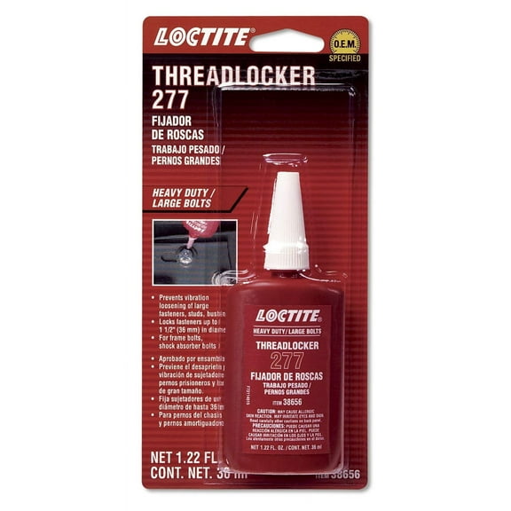 Loctite 555353 277 Red Large Threads Threadlocker Bottle, 36-Milliliter