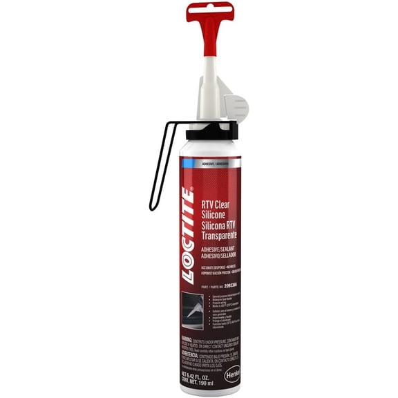 Loctite 595 RTV Silicone Adhesive/Sealant, Clear, 190 ml