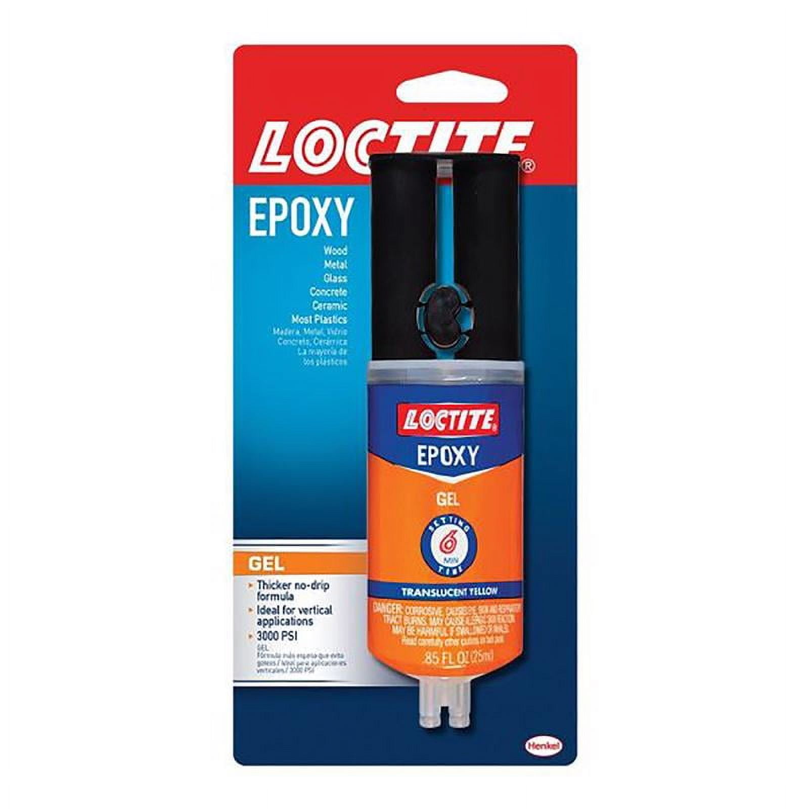 Loctite Epoxy Gel Syringe 2 Component Glue - Water-Resistant - 0.85 Oz, Clear