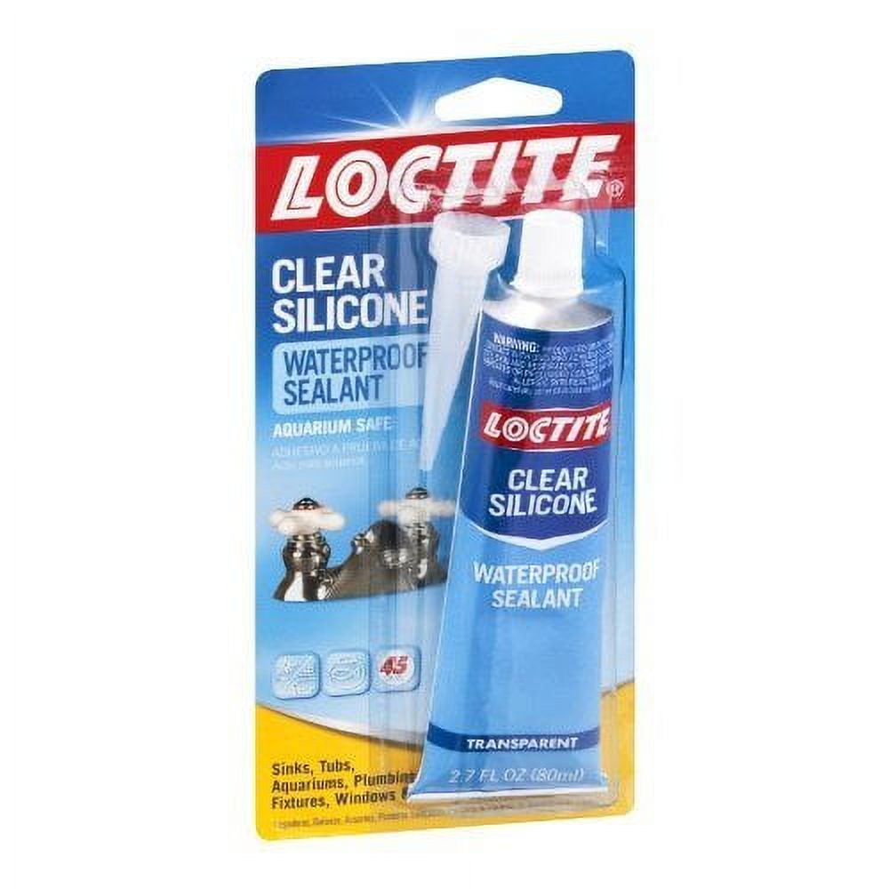 Loctite Clear Silicone Waterproof Sealant 2.7Ounce Tube (908570