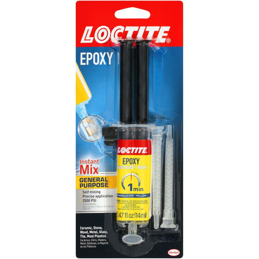 Loctite Epoxy 1 Minute Instant Mix, 0.47 fl oz Instant Mix Syringe 