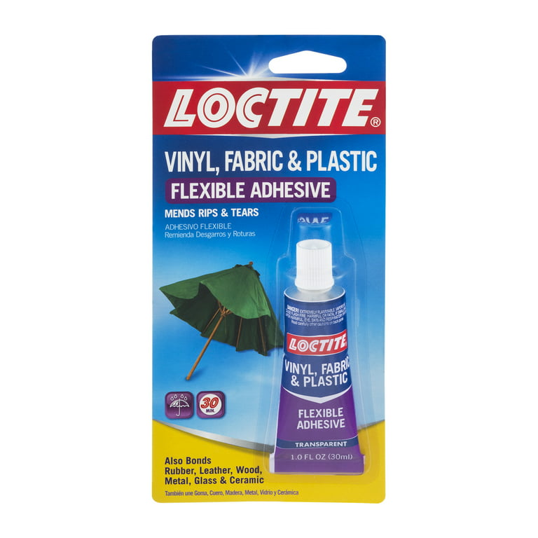Loctite Vinyl, Fabric and Plastic Flexible Adhesive Waterproof Adhesive 1  Fl. Oz (30 ml) : : Tools & Home Improvement