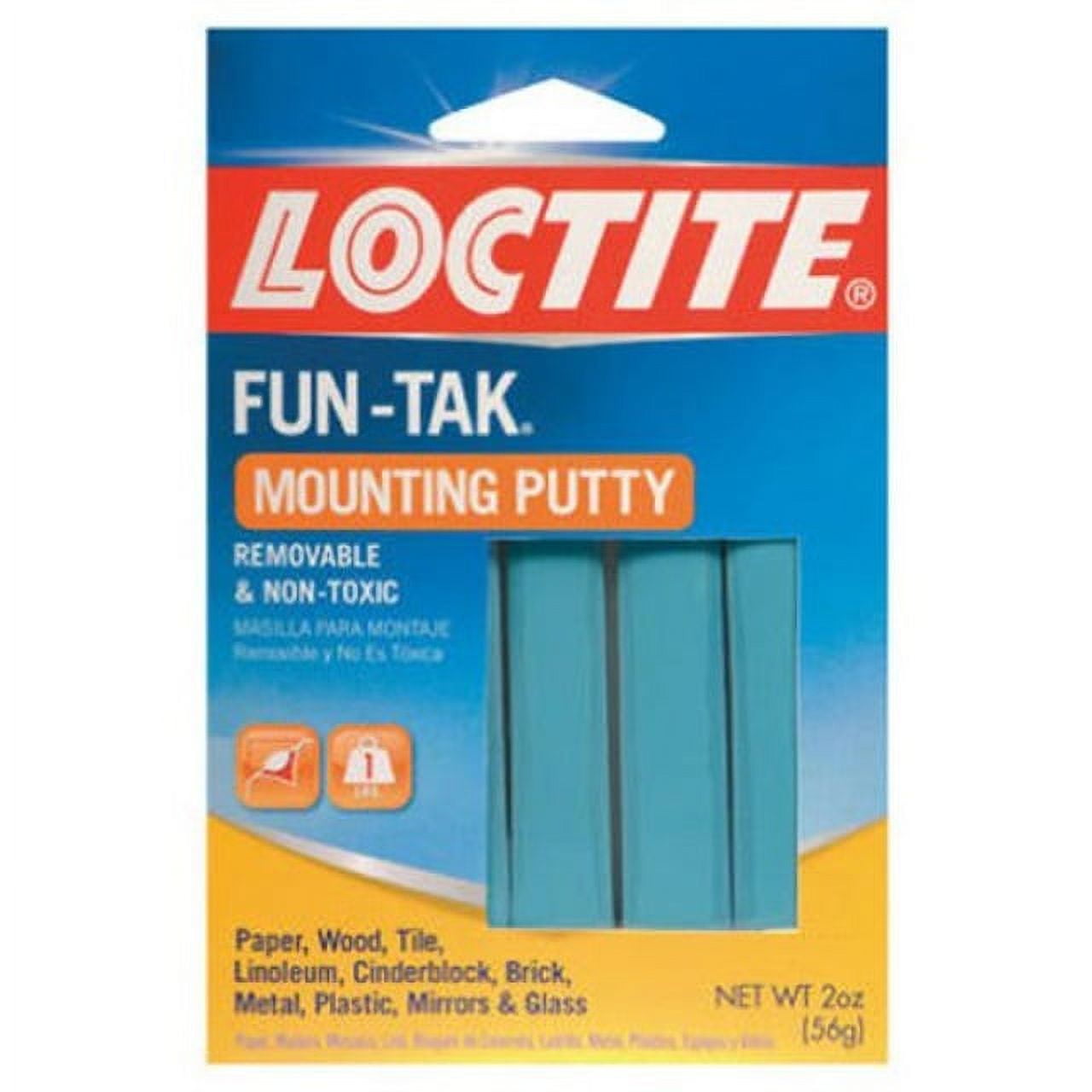 Loctite Fun-Tak Mounting Putty 2-Ounce (1087306), Single, Blue, 2 Ounce