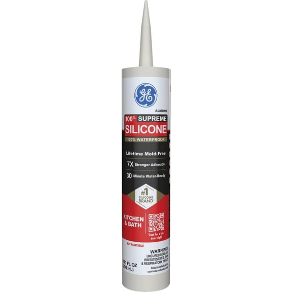 Loctite GE Supreme Silicone Kitchen & Bath 100% Silicone Sealant - Pack of 6